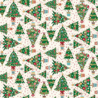 Makower Fabric Makower Christmas Wishes Tree Cream 036-Q