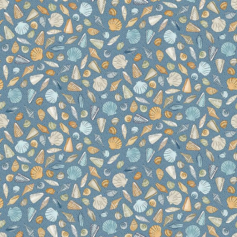 Makower Fabric Makower High Tide Beachcomber Blue 079-B5  - The Sewing Studio