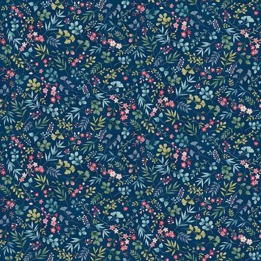 Makower Fabric Makower Kasumi Cherry Blossom Indigo 044-B