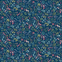 Makower Fabric Makower Kasumi Cherry Blossom Indigo 044-B