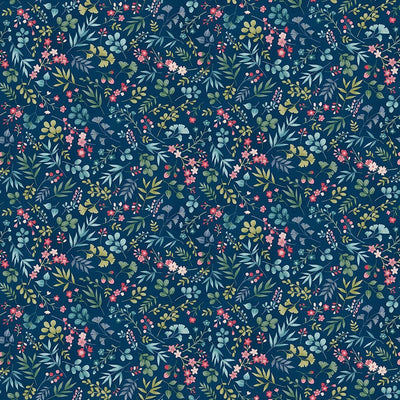 Makower Fabric Makower Kasumi Cherry Blossom Indigo 044-B