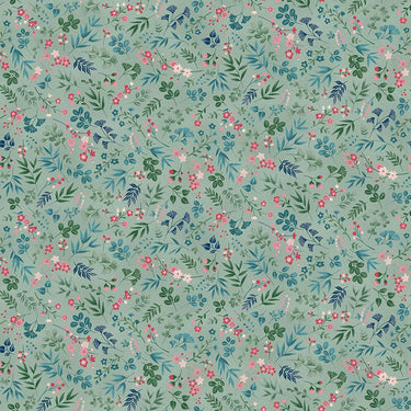 Makower Fabric Makower Kasumi Cherry Blossom Teal 044-T