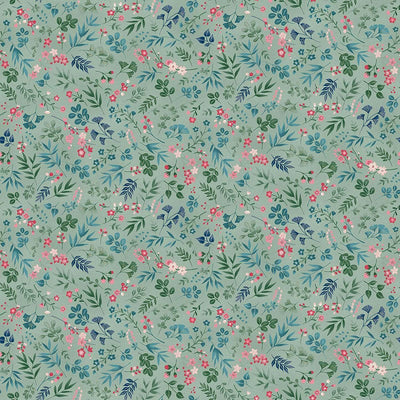 Makower Fabric Makower Kasumi Cherry Blossom Teal 044-T