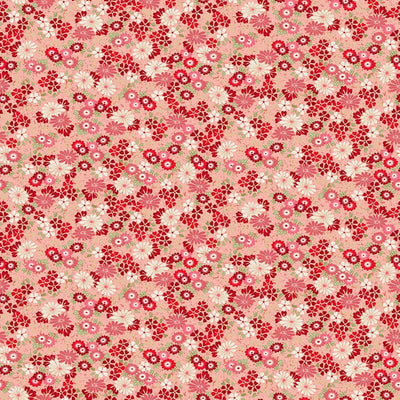 Makower Fabric Makower Kasumi Floating Flowers Red 046-R