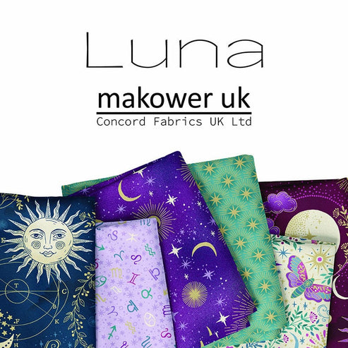 Makower Fabric Makower Luna Night Garden Lilac 072-L