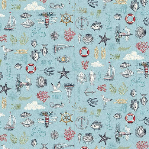 Makower Fabric Makower High Tide  - The Sewing Studio