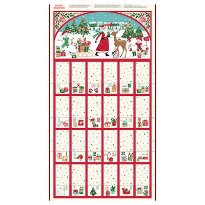 Makower Fabric Panels & Labels Makower Christmas Wishes Advent Fabric Panel 039-1