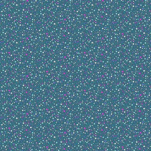 Makower Fairy Dust Sparkle Teal 053-T Main Image