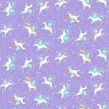 Makower Fairy Dust Unicorn Lilac 050-L Main Image