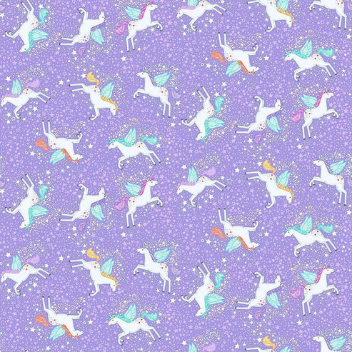 Makower Fairy Dust Unicorn Lilac 050-L Main Image