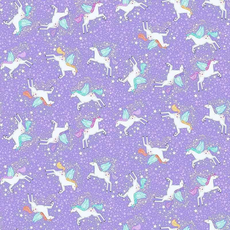 Makower Fairy Dust Unicorn Lilac 050-L Main Image