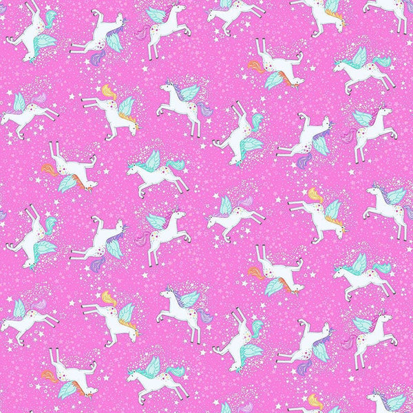 Makower Fairy Dust Unicorn Pink 050-P Main Image