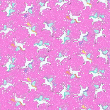 Makower Fairy Dust Unicorn Pink 050-P Main Image