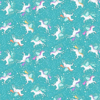 Makower Fairy Dust Unicorn Turquoise 050-T Main Image