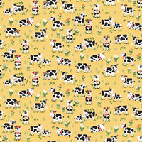 Makower Fun On The Farm Cows Yellow 065-Y Main Image