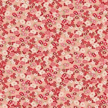 Makower Kasumi Floating Flowers Red 046-R Main Image