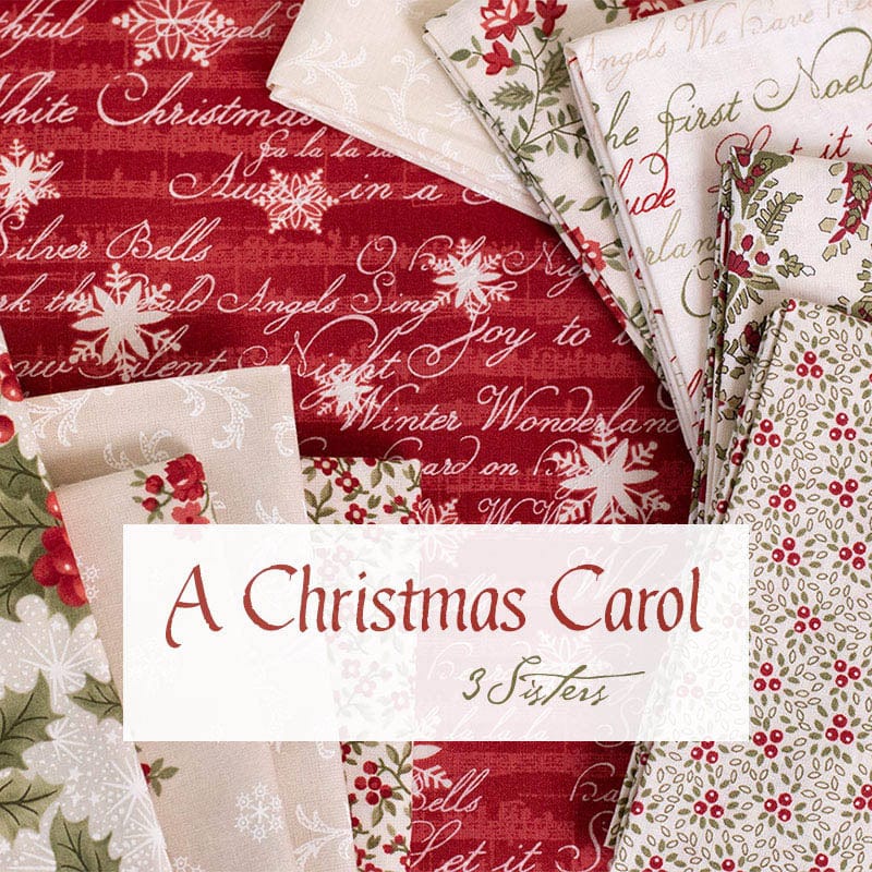 Moda A Christmas Carol Text And Words Crimson 44354-13 Lifestyle Image