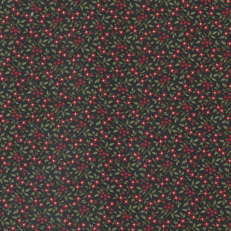 Moda A Christmas Carol Bountiful Berries Ebony 44359-16 Main Image