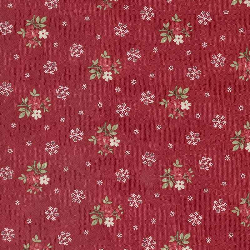 Moda A Christmas Carol Floral Flurries Crimson 44355-13 Main Image