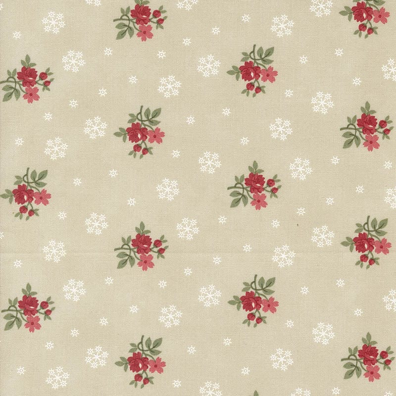 Moda A Christmas Carol Floral Flurries Parchment 44355-12 Main Image