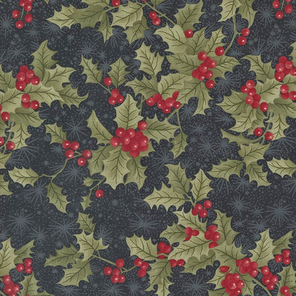 Moda A Christmas Carol Holly Berry Ebony 44352-16 Main Image