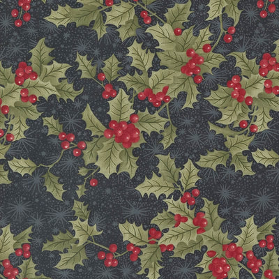 Moda A Christmas Carol Holly Berry Ebony 44352-16 Main Image