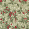 Moda A Christmas Carol Holly Berry Sage 44352-14 Main Image