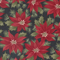 Moda A Christmas Carol Promising Poinsettia Ebony 44350-19 Main Image