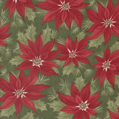 Moda A Christmas Carol Promising Poinsettia Holly 44350-15