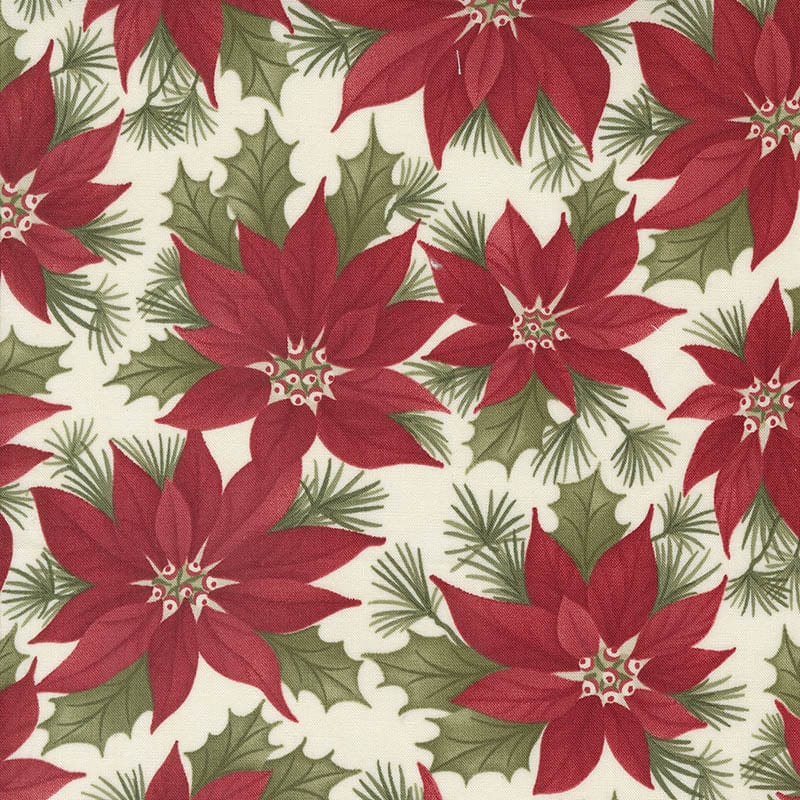 Moda A Christmas Carol Promising Poinsettia Snowflake 44350-11 Main Image