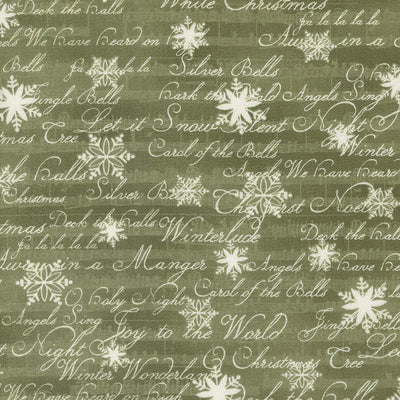 Moda A Christmas Carol Text And Words Holly 44354-15