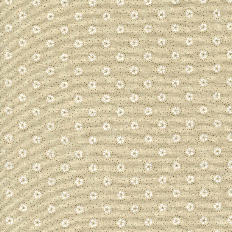 Moda Blackbirds Nest Daisies And Dots Tan Tonal 9752-21 Main Image