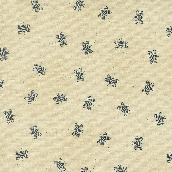 Moda Bloom And Grow Bee Toss Linen 7054-12 Main Image