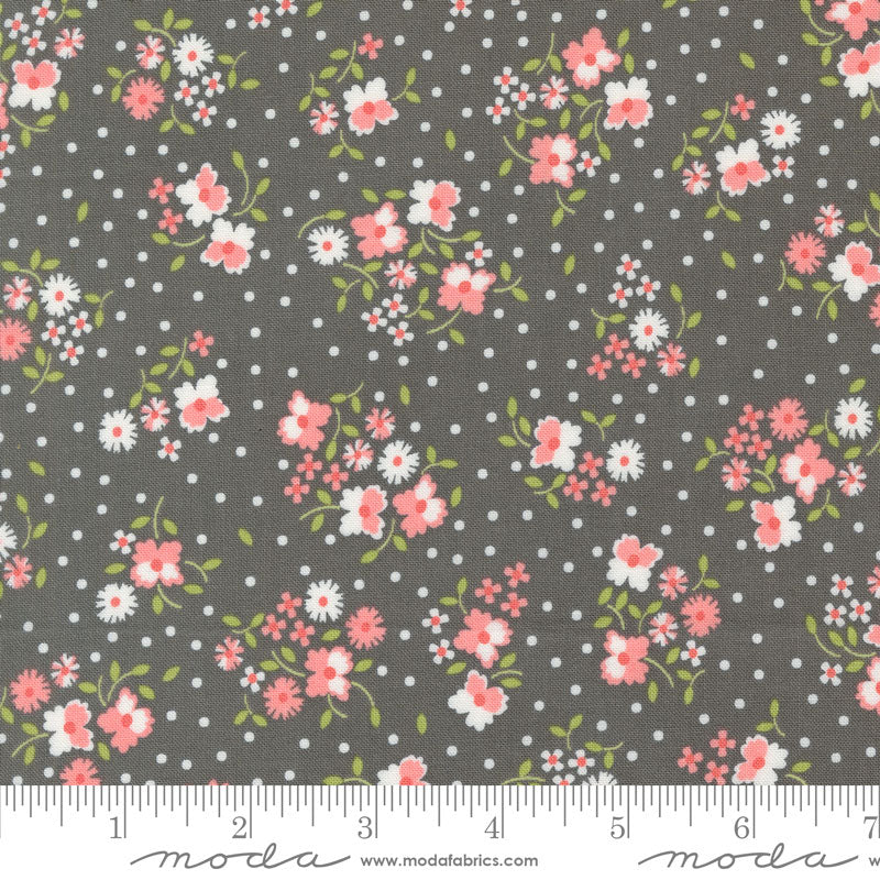 Moda Cali And Co Flower Dot Slate 29190-24 Ruler Image