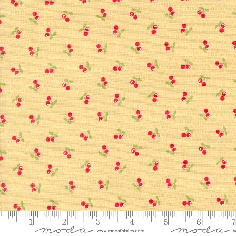 Moda Cali And Co Cherries Soft Yellow 29194-16 Ruler Image