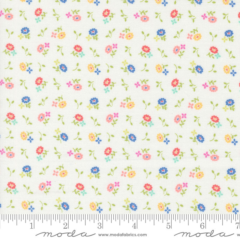 Moda Cali And Co Cameo Ditsy Cloud Multi Colour 29195-25 Ruler Image