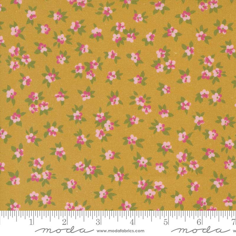 Moda Chelsea Garden Tea Rose Goldenrod 33749-20 Ruler Image