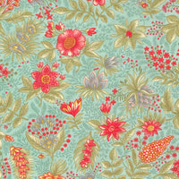 Moda Collections Etchings Joyful Jacobean Aqua 44332-12 Main Image