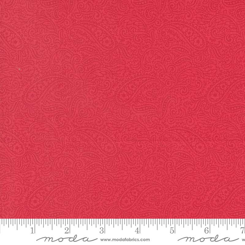 Moda Collections Etchings Patient Paisley Red 44334-13 Ruler Image