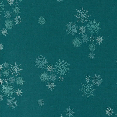 Moda Cozy Wonderland Snowflake Teal 45596-15