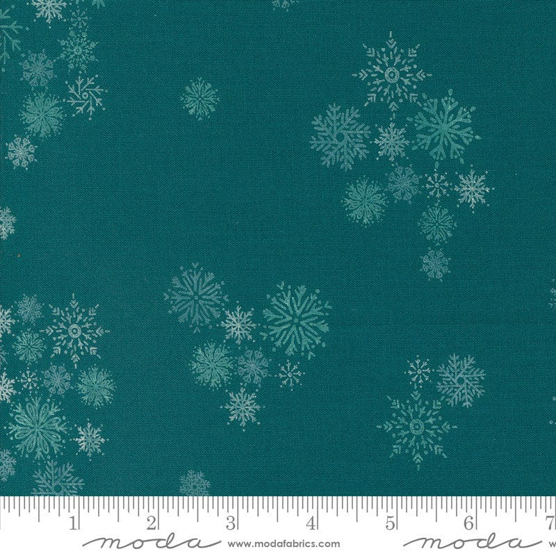 Moda Cozy Wonderland Snowflake Teal 45596-15 Ruler Image