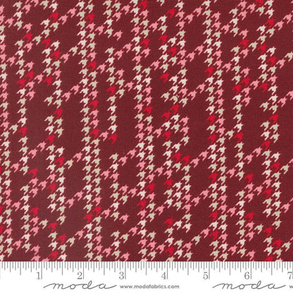 Moda Cozy Wonderland Houndstooth Burgandy 45598-13 Ruler Image