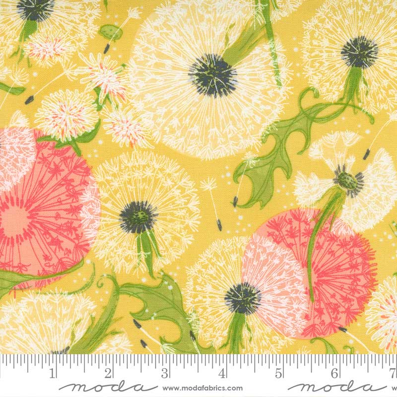 Moda Dandi Duo Dandelions Fields Maize 48750-12 Ruler Image