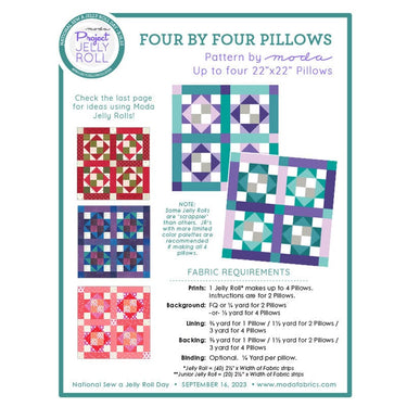 Moda Download Free Pattern: Four by Four Pillows  - The Sewing Studio for sale UK - The Sewing Studio