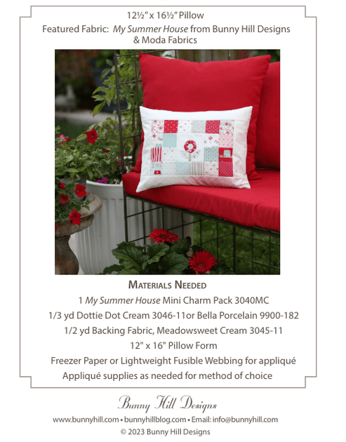 Moda Download Free Pattern: Hello Summer Cushion  - The Sewing Studio