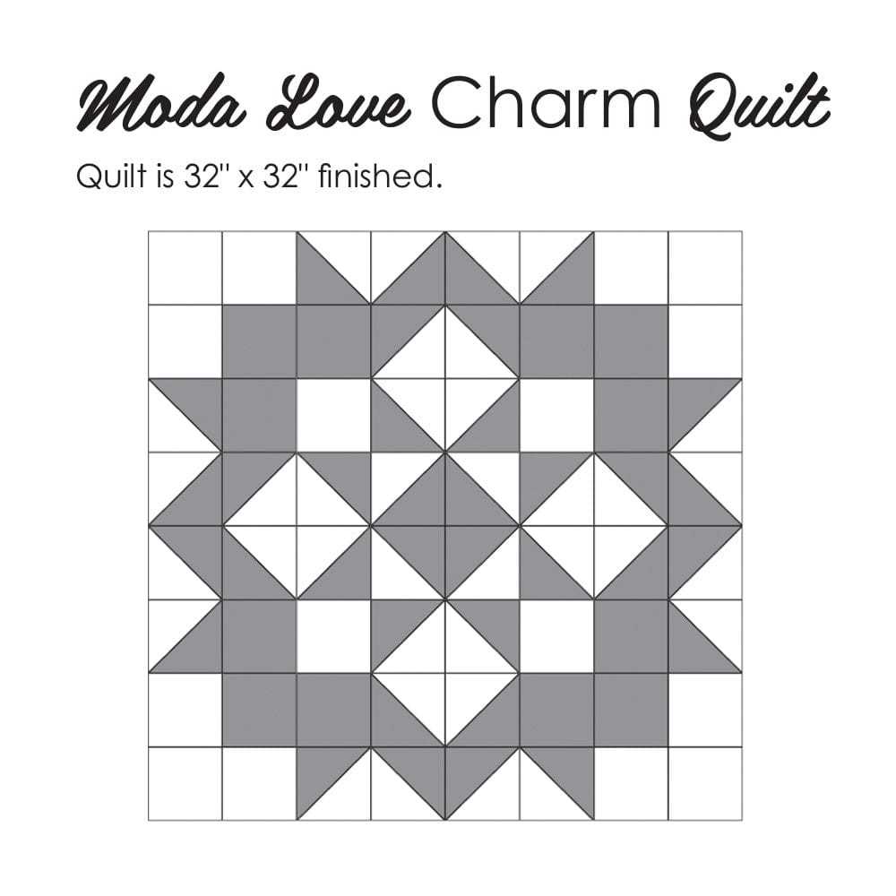 Moda Download Free Pattern: Love Charm Quilt  - The Sewing Studio