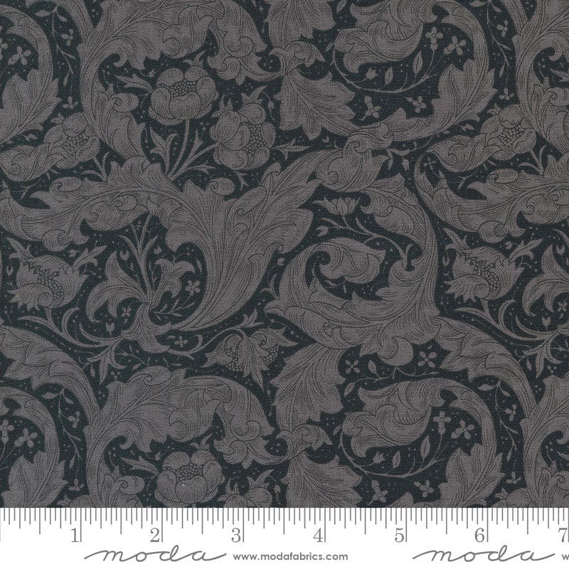 Moda Ebony Suite Bachelors Button Ebony 8386-18 Ruler Image