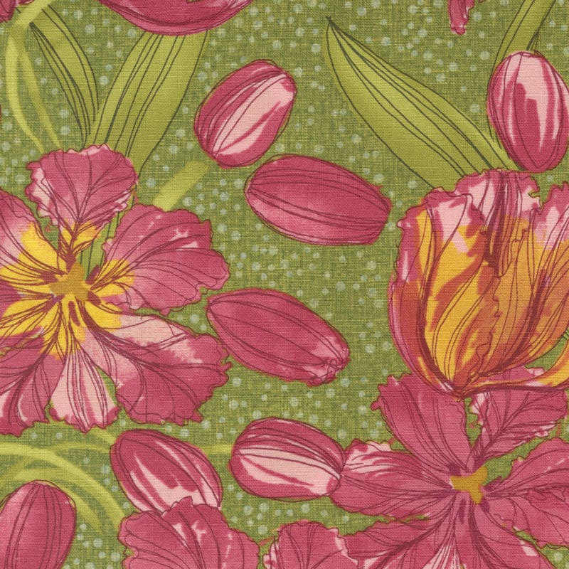 Moda Fabric Moda Tulip Tango  - The Sewing Studio