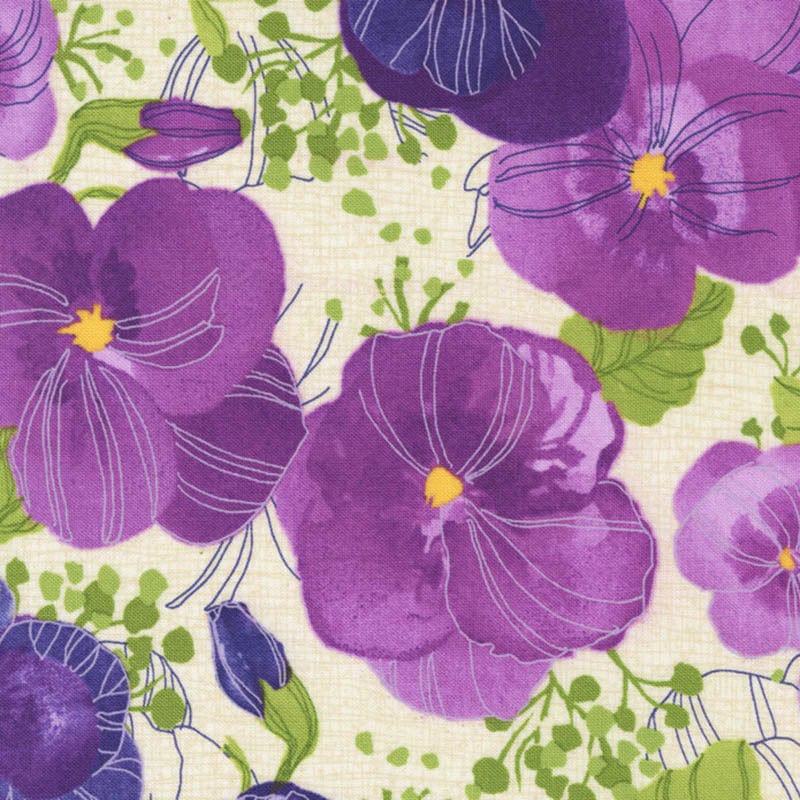 Moda Fabric Moda Pansys Posies  - The Sewing Studio