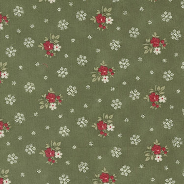 Moda Fabric Moda A Christmas Carol Floral Flurries Holly 44355-15